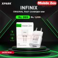 Infinix Original 18W Fast Charger Adapter – Compatible with Note7, Note 8, Note 10 Pro, Hot 8, 9, 10, 11, 12, Zero Series & More!. 
