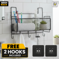 Bathroom kitchen Punch Corner Frame Shower Shelf Wrought Iron Shampoo Storage Rack Holder bathroom accessories. 