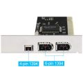 3 Port IEEE 1394 Firewire Card PCI Firewire Adapter IEEE 1394 PCI Controller Card for Desktop PC. 
