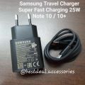 Official Samsung 25W 45w Super Fast Charge 2.0 Travel Charger 3 Pins With Type-C to Type-C Cable For Samsung Galaxy Note 10, Note 10 Plus / 5G, Note 10 Lite, S10 5G, S20, S20 Plus, S20 Ultra / 5G, S20 FE / 5G, Note 20, Note 20 Ultra, S215G, S22 Ultra 5G,. 