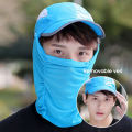 Baseball Hat Veil Fastener Tape Washable Anti UV Baseball Cap Veil. 