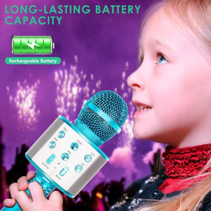 Wireless Bluetooth Microphone Handheld Mic USB Speaker Player