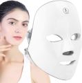 A.M   LED Facial Mask Photon Therapy Skin Rejuvenation Anti Acne Wrinkle Removal Skin Care Mask Skin Brightening Beauty Instrument Whitening Led Spa Mask Machine USB Light Therapy Face Mask Note random color will be deliver. 