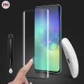 Samsung Galaxy S10 UV Glass Liquid Glue 3D Curved Tempered Glass Screen Protector For Samsung S10 4G - Transparent. 