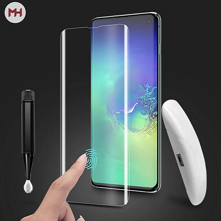 Samsung Galaxy S10 UV Glass Liquid Glue 3D Curved Tempered Glass Screen Protector For Samsung S10 4G - Transparent