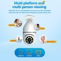 Bulb Camera Security PTZ  HD Bulb Camera WIFI PTZ  IP Camera v380 Pro 360 Rotation Day and Night Full color. 