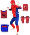 Kids Superhero Spiderman Costume Set Halloween Cosplay Bodysuit for Boys and Girls. 