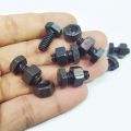 Pack of 10pcs HQ 12mm x 6mm OR 0.5 inch 1/4 Black Metal Bolts with Nuts Hexagonal Screw Nut Bolt SJ Online Mart. 