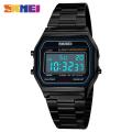 SKMEI Fashion Ladies Waterproof Stainless Steel Backlight Alarm Chrono Digital Watches for Women 1123. 