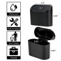 Car Trash Bin Hanging Vehicle Garbage Dust Case Storage Box Black Abs Square Pressing Type Trash Can Auto Interior Accessories. 