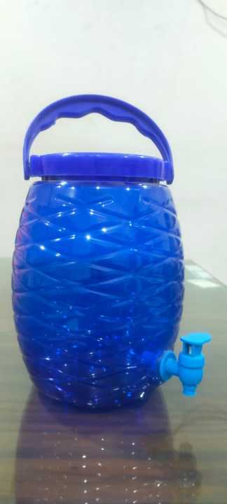 Stylish 5 Liter Capacity Water Cooler Water Dispenser Juice Dispenser for Perfect for family Iftari Needs Durable Plastic Material Water Dispenser Cooler Perfect For Iftari in Ramadan - Blue