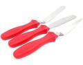 3-in-1 Multi-Function Stainless Steel Cake Icing Spatula Knife Set, 3-Pieces. 