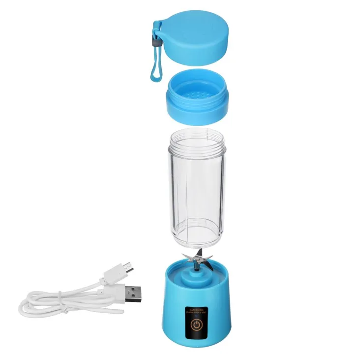 USB Chargeable Juicer Blender 6 Blades 380ml - Portable Juicer Cup & Smoothie Maker