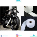Bike Exhaust Silencer Wrap Heat for Motorcycle Universal (2 Meters) For CG125, GS150, YBR125 -White. 