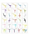 100Pcs -10.3 Inch Disposable Flexible Drinking Straws Plastic Straws-Multicolors. 