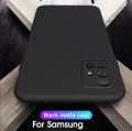 Samsung Galaxy A51 Soft Silicon Matte Back Cover Protective Phone Case, Black. 