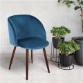 Mitzi Armchair with dark Wood texture legs (Blue). 