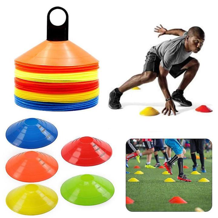 Training Cones Discs Plates Sport Soccer Training Sign Dish Cones Marker Discs Marker Bucket Football Training Sign Dish Agility Training Cones Multicolor Flexible Durable, Training Equipment for Football, Basketball, Agility, Field Marker, Spot Marker