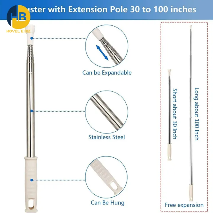 Ceiling%20Fan%20Duster,%20Microfiber%20Feather%20Duster%20with%202M%20Long%20100%20inches%20Extendable%20Handle,%20Reach%20High%20Ceilings,%20Blinds,%20Fans%20&%20Cars,%20Effortless%20Cleaning%20with%20Bendable%20Head%20&%20Telescoping%20Extension%20Pole%20By%20HOVEL%20E%20BIZ%20-%20Image%209