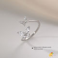 【LUCKET】New 2024 Luxury Zircon Butterfly Rings Adjust Female Open Rings for Women Girl New LK. 