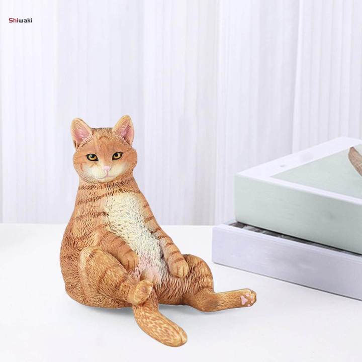 Realistic Cat Figurines Small Animals Figures Cat Model Ornaments for Landscape