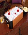 Mini Wooden Air Hockey Table Game - Fast Paced Action Game - Lots of Fun for Kids - Durable with Strong High Powered Fan Speed. 