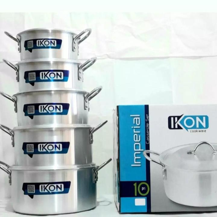 Silver Cooking Pot Set 5-Pieces Set aluminium  Silver Steel Pots Set Best Quality Kitchen Ware Cookware Cooking Pots