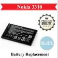 Nokia 3310 Battery Replacement For Nokia 3310 1200mAh - Black. 