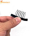 Wig Comb Clips Hair 6 Teeth Hair Extension Clips Stainless Steel Wig Clips Combs Snap Clips For Hair Extension Wig Accessories. 