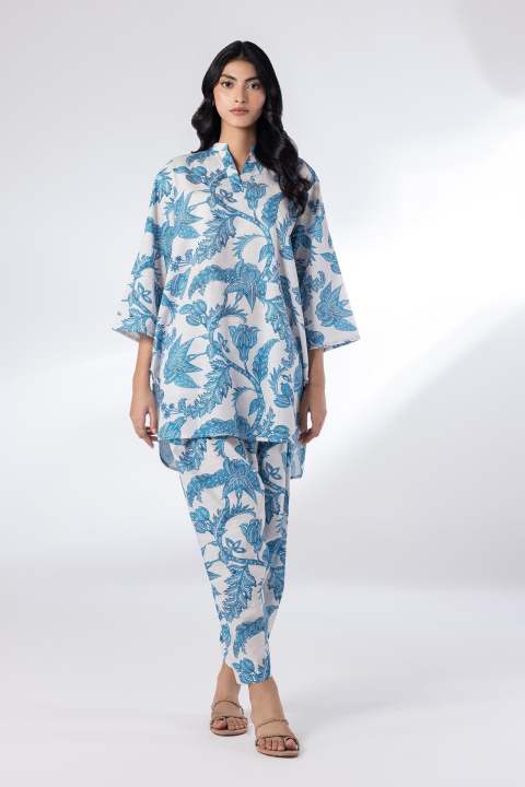 Sana Safinaz - Stitched Basic Shirt + Bottom - Ready to wear - Dress for girls-Summer Dress