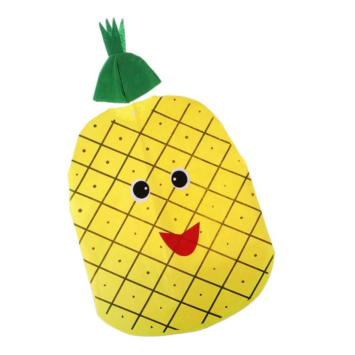 Kids Pineapple Costume Non-woven Fabric Fruit Outfit Party Fancy Dress