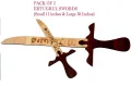 Pack of 2 Ertugrul Ghazi -Toy For Kids - Collection Toys, Action Toys - Ertugrul Swo rd-Toy For Kids - Ertugrul Talwar, Ertugrul Knife, Ertugrul Fighting Knife- Large Size Ertugul Knife For Kids, Wooden Made ( 20 INCHES/12 INCHES ). 