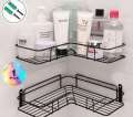 Metallo Bathroom kitchen Punch Corner Frame Shower Shelf Wrought Iron Shampoo Storage Rack Holder bathroom accessories. 