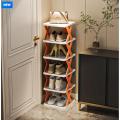 3,4,5 and 6 Layers Stackable Shoe Rack Easy-assembled Shoe Organizer and Storage Plastic Shoes Cabinets Space-Saving Closet Shoes Shelf. 