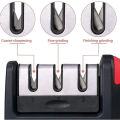 Title: Kitchenly 4-in-1 Professional Knife & Scissor Sharpener – Adjustable Manual Sharpening Tool. 