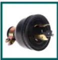 Generator 3 Pin Plug, AC 250V 30A Screw Lock Generator Power Plug, Generator Parts. 