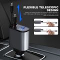 86W 4 IN 1 Retractable Car Charger USB Type C Fast Charger Digital Display Cigarette Lighter Adapter PD QC3.0 for IPhone/Samsung. 