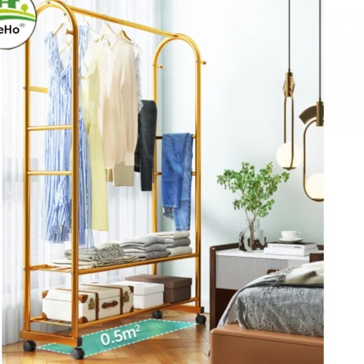 Luxury%20Floor%20Clothes%20Drying%20Rack%20Household%20Coat%20Rack%20Bedroom%20Simple%20Clothing%20Stand%20Hanger%20Fashion%20Porch%20Wardrobe%20Coat%20Shoe%20Shelf%20-%20Image%202