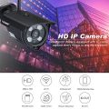 FLOUREON Wireless Outdoor IP Camera, 720P HD Waterproof ONVIF Security Surveillance Camera with Motion Detection, IR Night Vision, P2P Mobile View, Support iOS, Android and Windows PC (SP007-Black). 