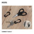 Booms Fishing CC1 6pcs Aluminum Carabiner Key Hook Clips for Outdoor Hiking, Fishing, Camping, Mountaineering. 
