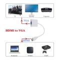 HDMI to VGA Converter HDMI to VGA Adapter With Audio Function And AUX Cable. 