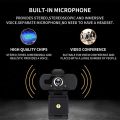 Webcam,1080P HD 110-Degree View Angle Webcam with Microphone. 