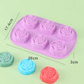 Rectangle Soap mold Functional Baking tool 6-cavity Baking mould tray Soap making mold Flexible silicone Silicone mold for Soap. 