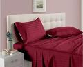 Hotel Collection Sateen Stripe Bed Sheets | Egyptian Cotton Single & King Size Fancy Bedsheet Set With Pillow Cases.3 PC Bed Sheets Double (1 Flat Sheet & 2 Pillow Cover) and Single (1 Flat Bed sheet & 1 Pillow Case). 