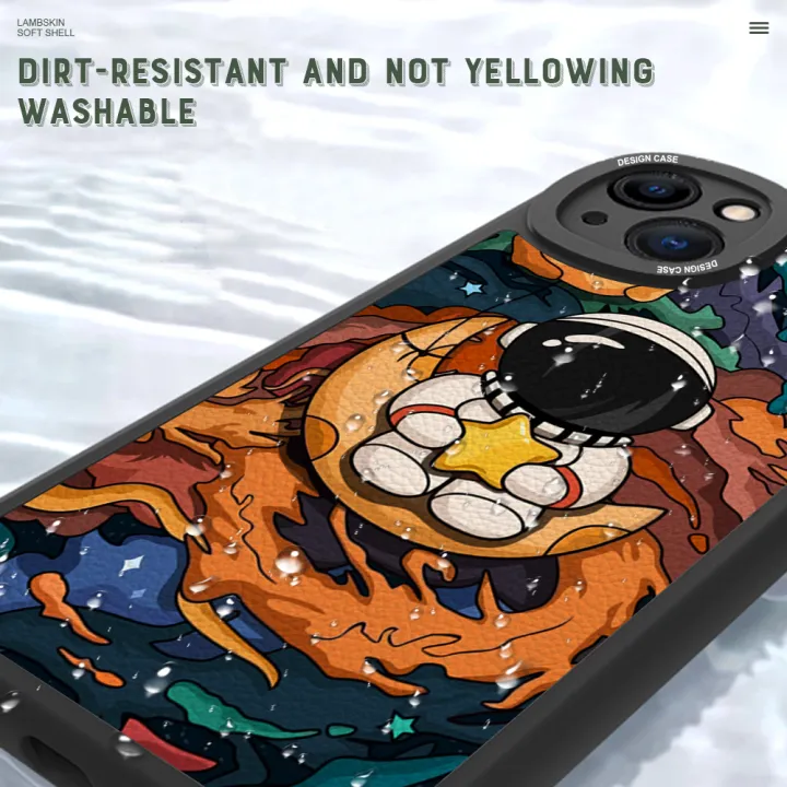 DEL%20for%20Huawei%20P30%20Mobile%20Cover%20Cartoon%20Astronaut%20Phone%20Case%20PU%20Leather%20Soft%20Silicone%20Edge%20Back%20Cover%20-%20Image%207