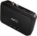 B10 NFC Bluetooth Receiver for Home Stereo, 2-in-1 BT Receiver NFC-Enabled Wireless 3.5mm Audio Adapter for Stereo Sound System with Long Range Connect with TV, Home Stereo, Smart Phone, iPad (B). 