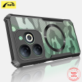 Nanu For Tecno Spark 20 20C BG6 BG7 Infinix X6225 [Camouflage Beatles] Compatible with Magsafe Phone Case Shockproof Slim Soft Cover Transparent Back Protection Casing. 
