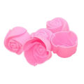 10 Pcs Silicone Rose Muffin Cookie Cup Cake Baking Mold Chocolate Maker Mould. 