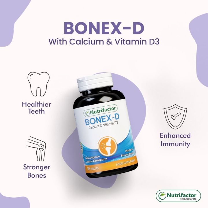 Nutrifactor Bonex D Calcium & Vitamin D3 (30s)