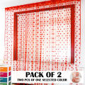 Pack Of 2 Pcs 100*200cm Door Window Curtain Heart Design Wedding Bedroom Living Room Partition Decoration / curtain  room decorations/ decor items  / decorations. 